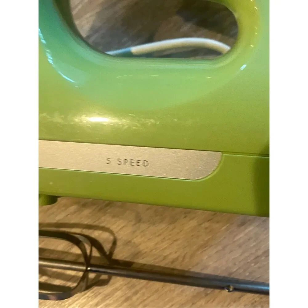 KitchenAid KHM5APGA7 5-Speed Hand Mixer Green Apple Tested Working
